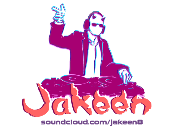 DJ Jakeen sticker and brand design