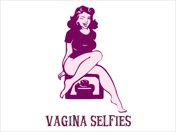 Vagina Selfies logo and signage